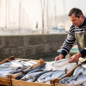 Gastronomie normande : Découvrez la véritable ambiance normande à Trouville – Visitez la criée locale pour goûter le poisson frais et les produits de la mer